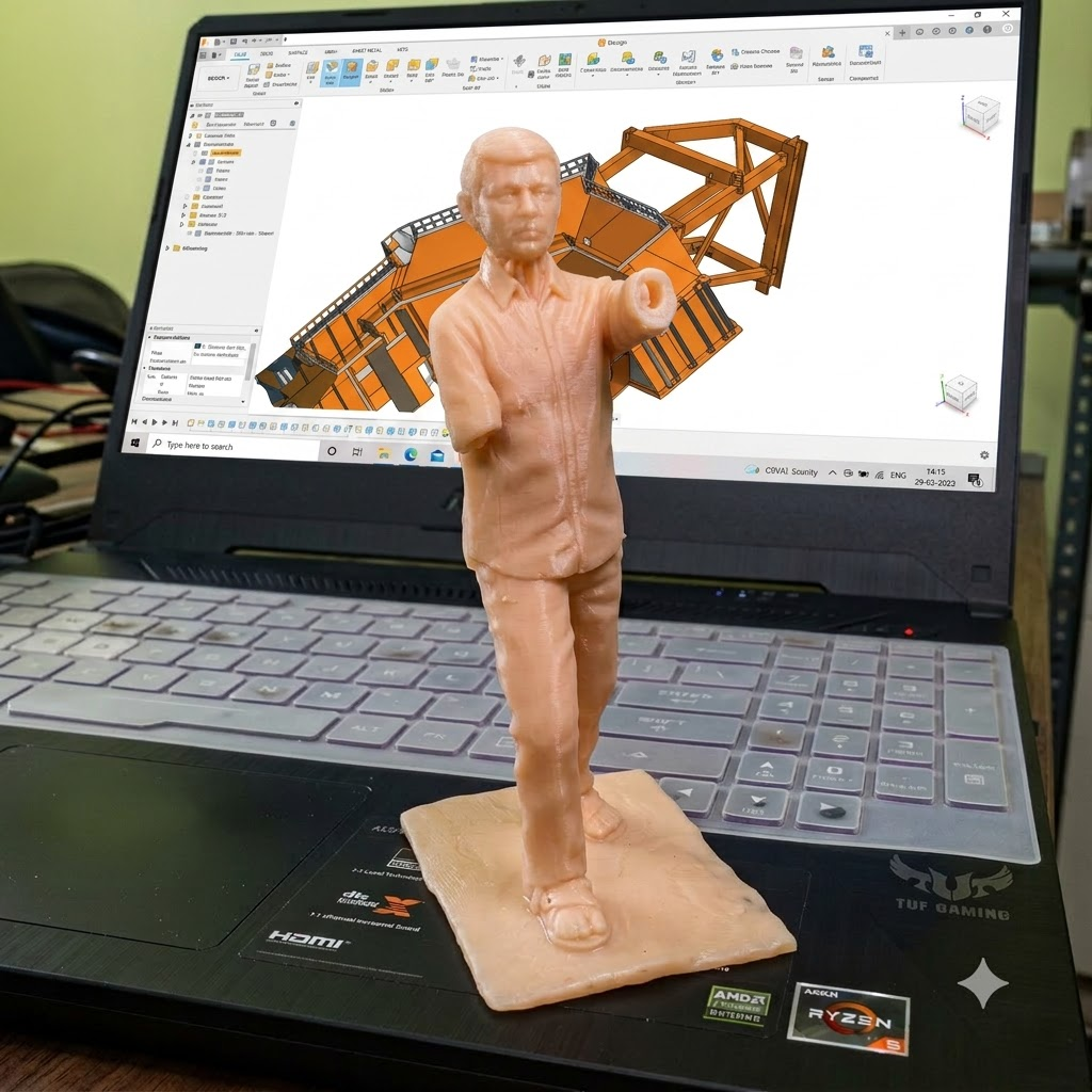 3D printing a replica of a scanned statue