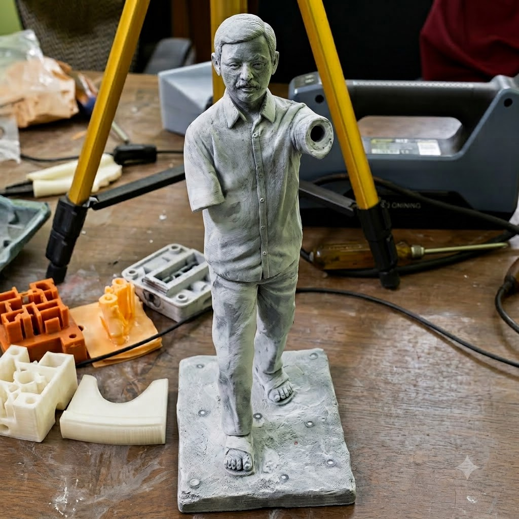 Original physical statue received for 3D scanning